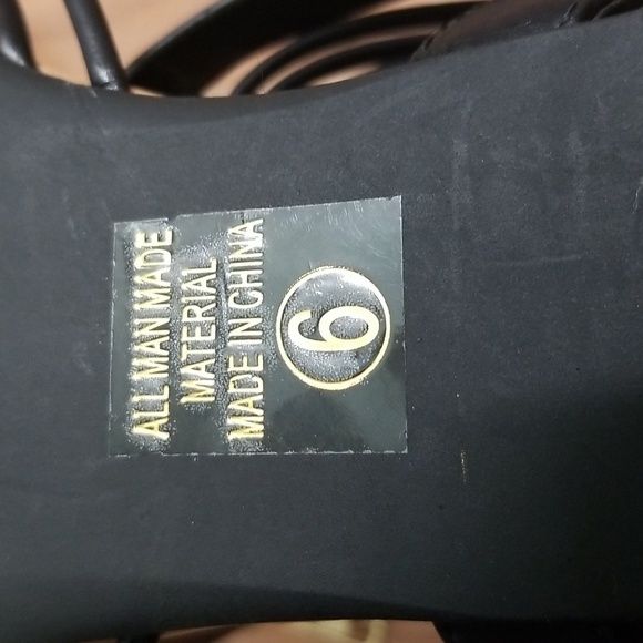 SODA Strappy Sandals Black Zip Up Back Buckle Ankle NWOT Womens 6 - Picture 9 of 9